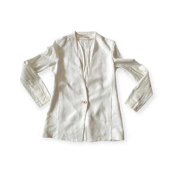Helmut Lang Torsion‎ White Cutout Blazer, Size 4 - Picture 5 of 16